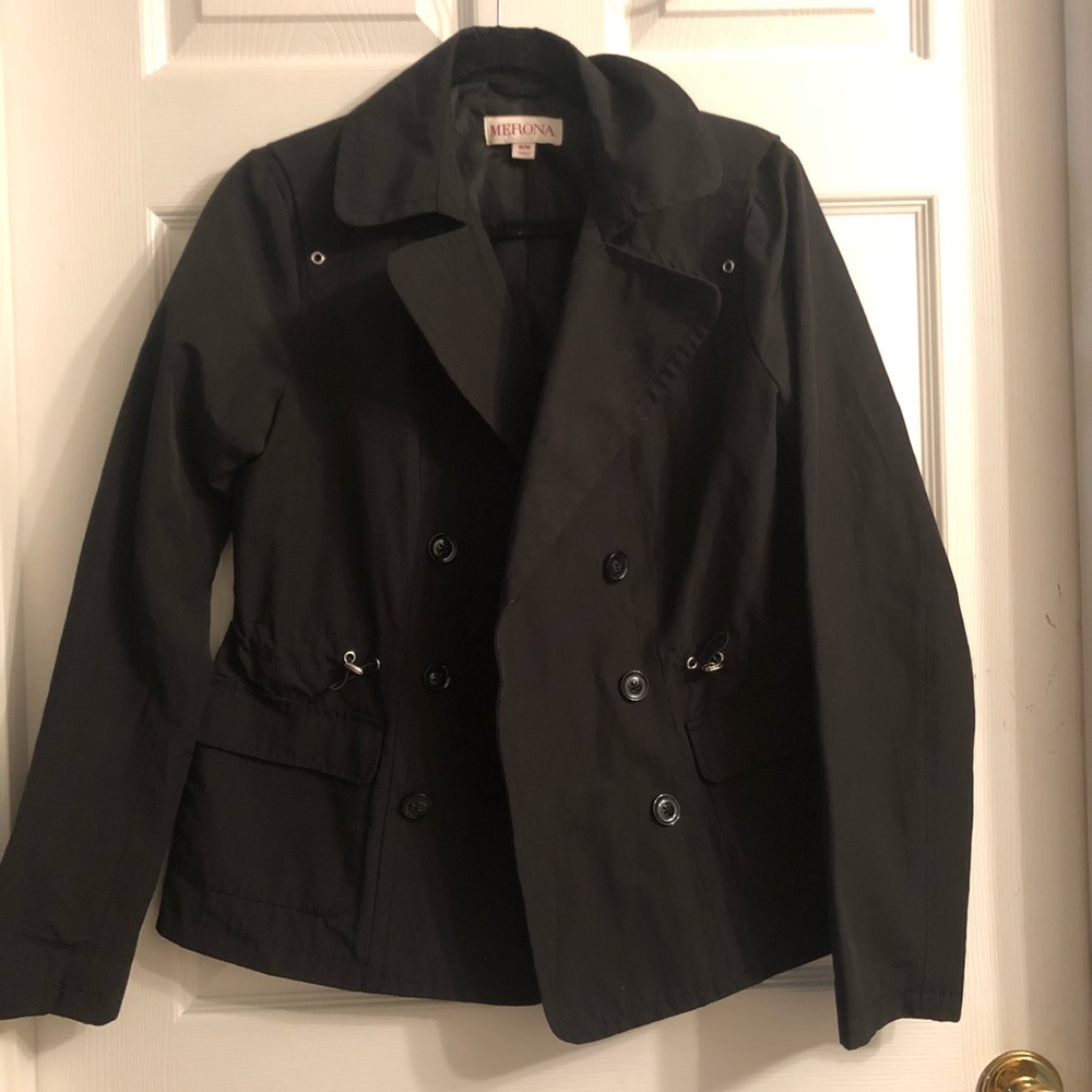 Black rain jacket